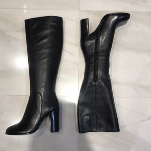 Kenneth Cole Black Leather Heeled Boot